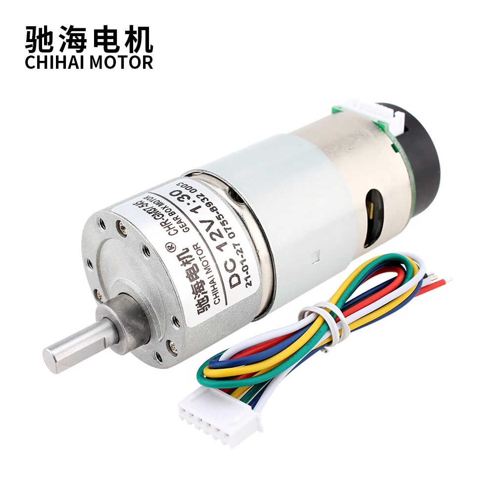 CHR-GM37-545S-ABHL 37mm DC12V 24V  Metal Rear shaft Can install encoder output shaft motor