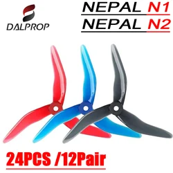 24PCS/12Pairs aggiornato DALPROP Nepal N1 5143 N2 T5142.5 3 pale FPV elica CW CCW POPO per RC Racing Drone