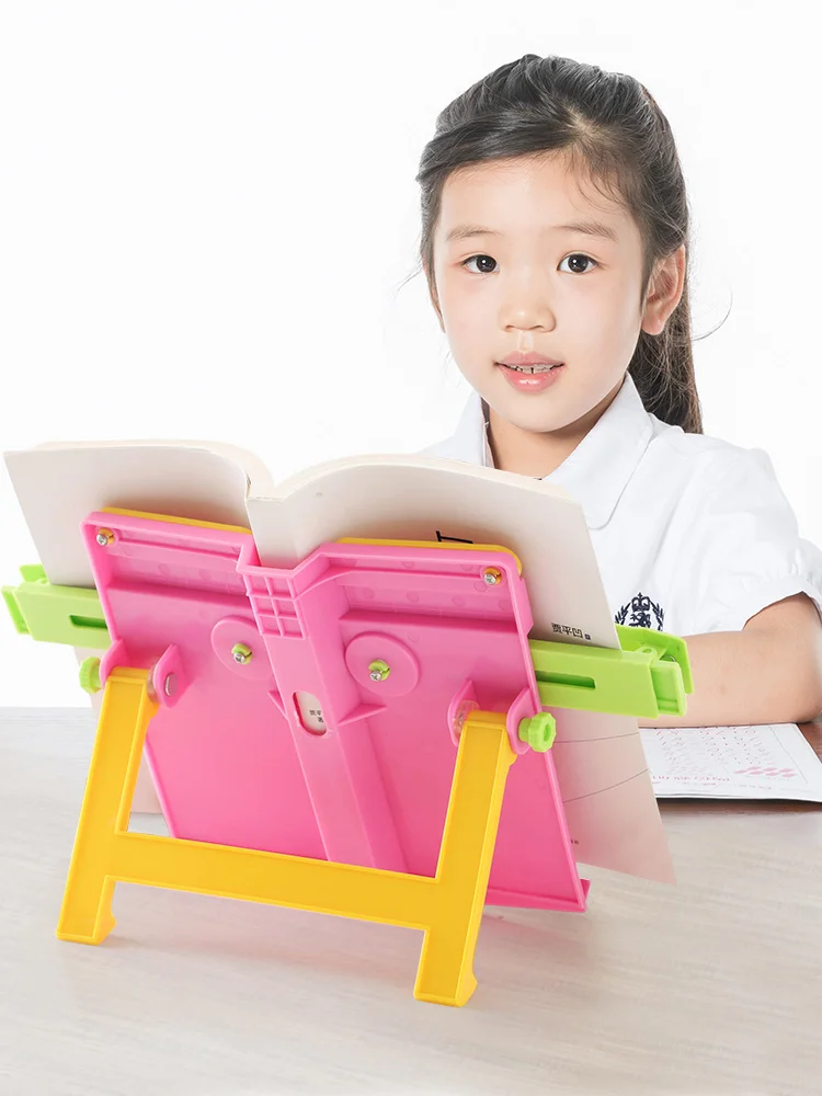 Foldable Kids Reading Bookshelf Adjustable Plastic  Anti-myopia Book Holder