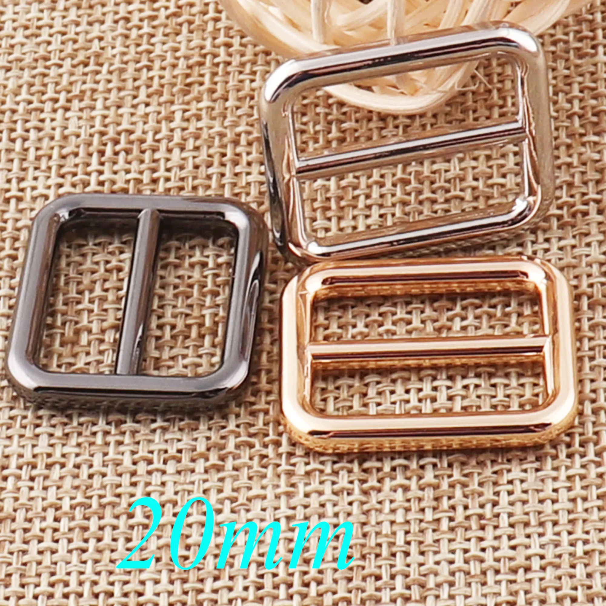 

20 pcs Metal Silver/Gunmetal/Pale Gold Slide Buckles Purse Belt Adjuster Bag Luggage Straps Strap Adjuster 20mm Buckle