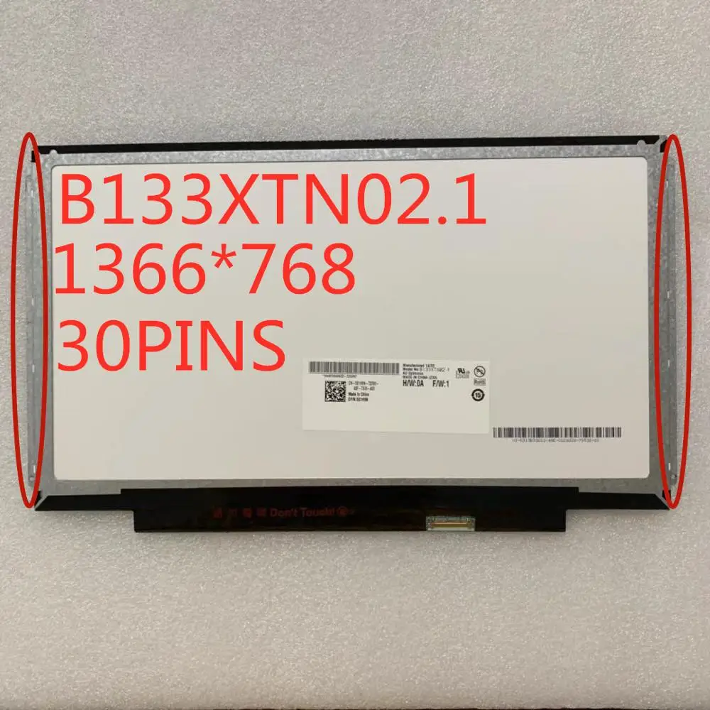 Free shipping 13.3-inch LCD screen B133XTN02.1 N133BGE-E31 HB133WX1-201 LTN133AT31 1366 * 768 30pins  eDP