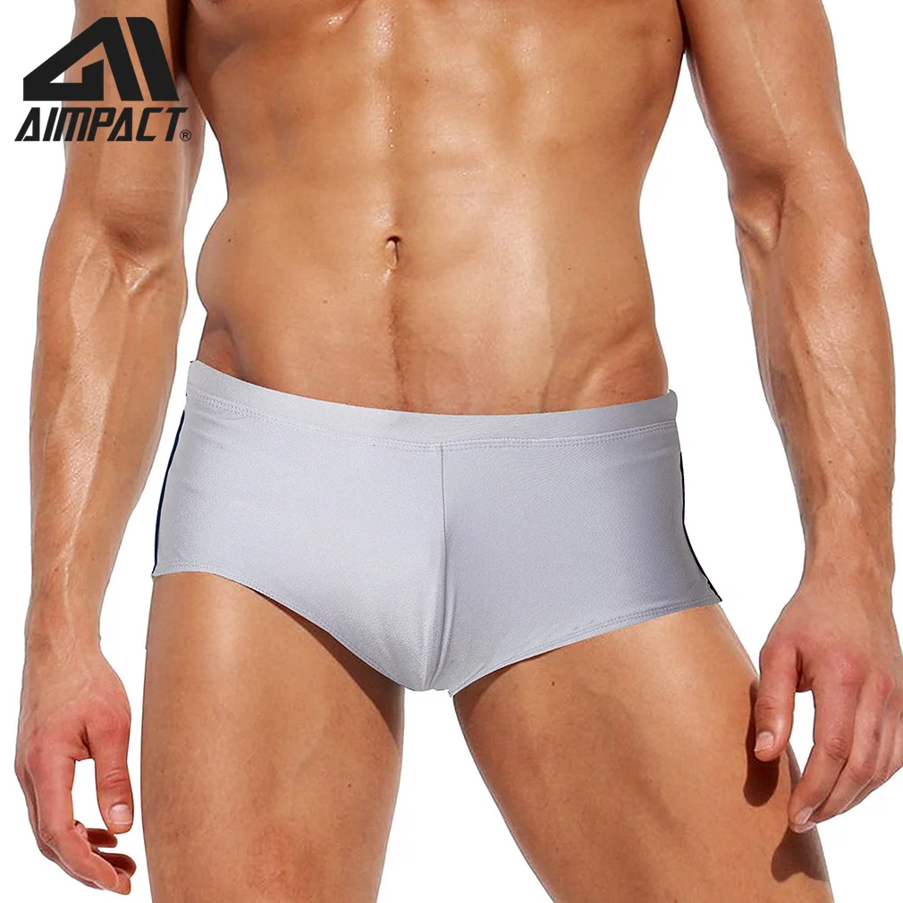 Men's Swim Trunks Spring and Summer AIMPACT Men's Swim Shorts Solid Bathing Suit  Fashion Hot Spring  Drawstring Swimwear AM8186