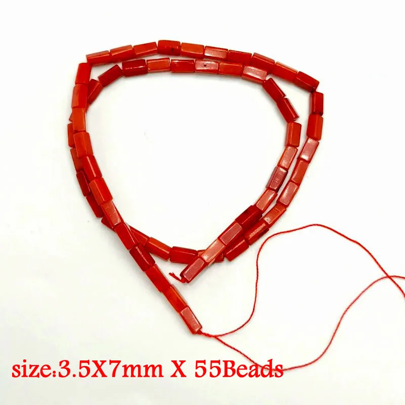 Natürliche Stein Rote Korallen Perlen Unregelmäßigkeit Geometrie Runde Quadratische Form Spacer Perlen Für Schmuck Machen DIY Armband Halskette – Detail 14