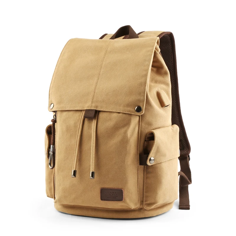 Multifunction Fashion Men\'s Backpack Vintage Canvas School Bag Men\'s Travel Bags Large Capacity Outdooe Travel Laptop Rucksack