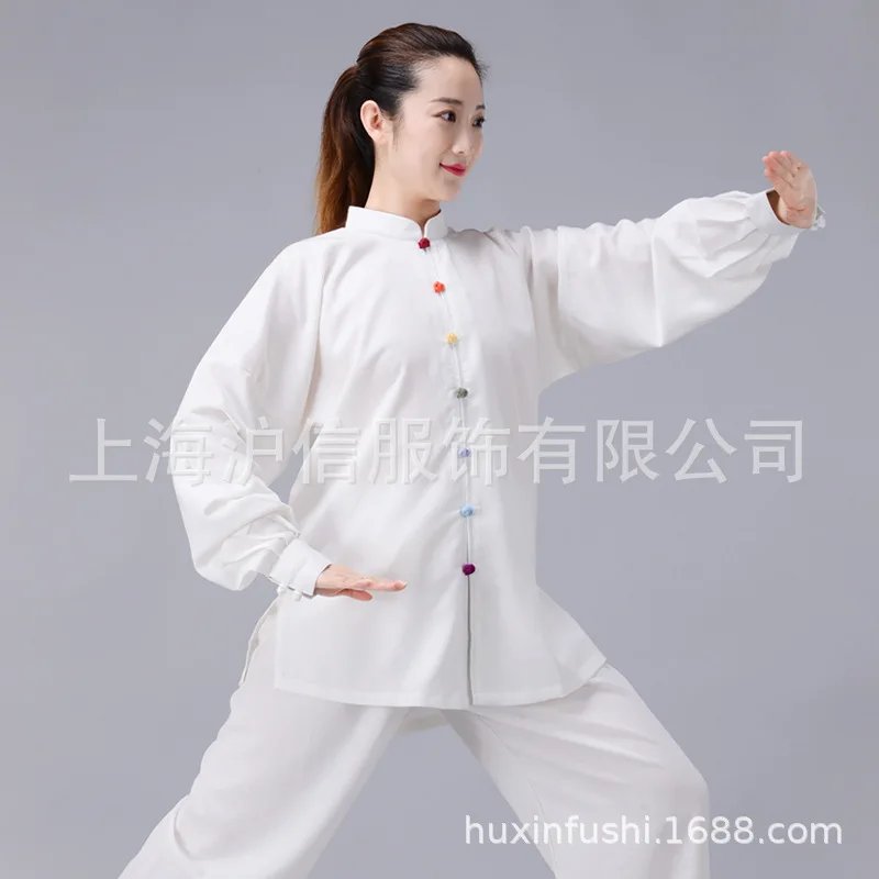 

11 colors Tai Chi Cotton linen chinese standing collar Uniform Martial Arts Suit Size XS-3XL