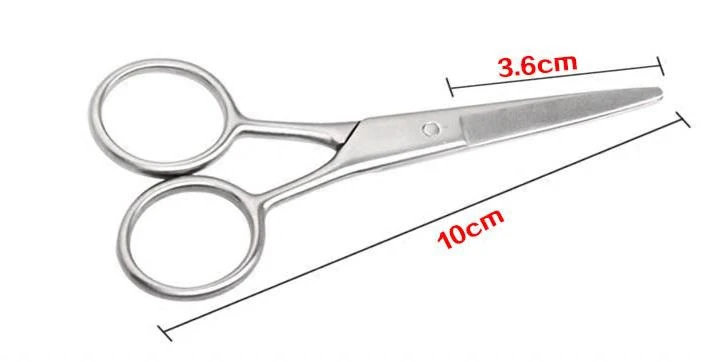Stainless Steel Eyebrow Trimmer Scissors Cuticle Cutter Professional Hair Remover For Nose Eyebrow Beard Beauty Makeup Tool Sale