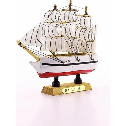 Deco Elite Wood Handmade Sailing Ship Scale Model Decorative Hobby 12 cm- F