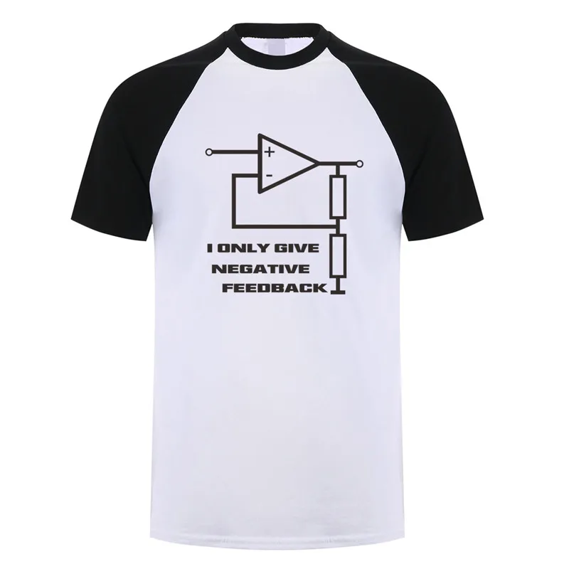 Funny I Give Negative Feedback Engineer T Shirt Men Short Sleeve Cotton T-shirts Mans Camisetas Gift JL-065