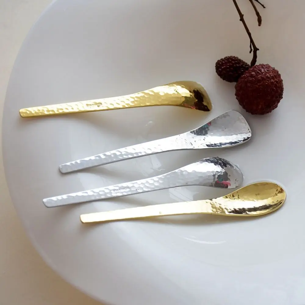 New Metal Spoon Cake Fruit Fork Tableware 304 Stainless Steel Dessert Coffee Stirring Teaspoon Kitchen Accessories