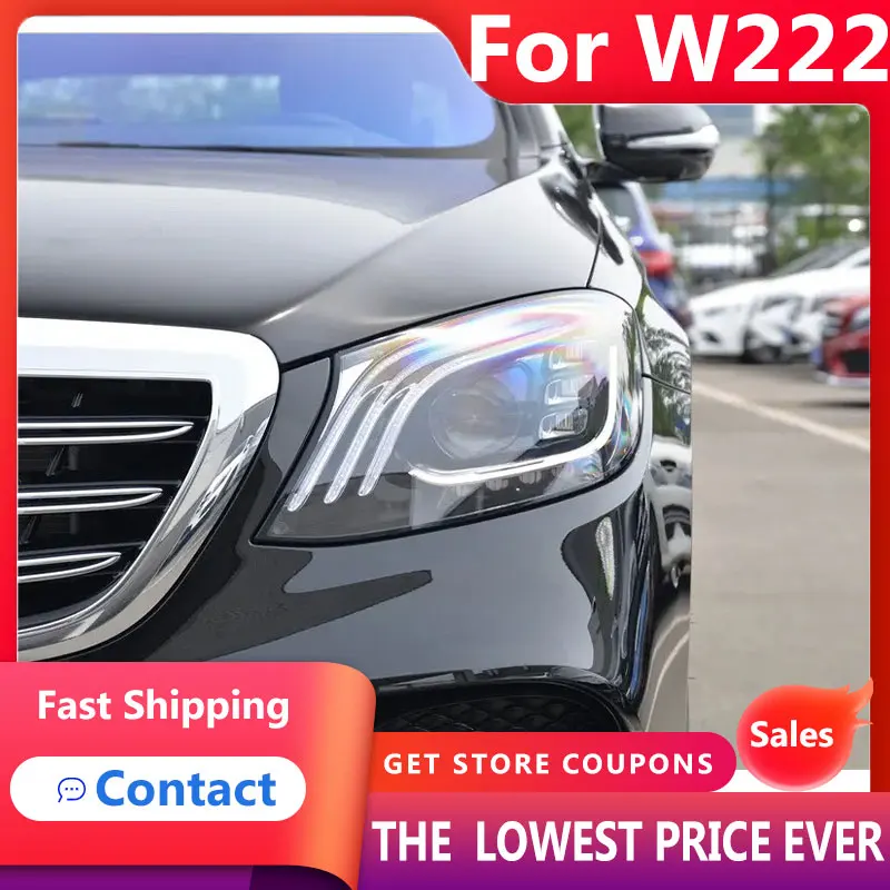 

HANA for W222 Headlights 2014-2019 S350 S400 S450 W223 LED Headlight DRL LED High Low Beam Auto Accessories