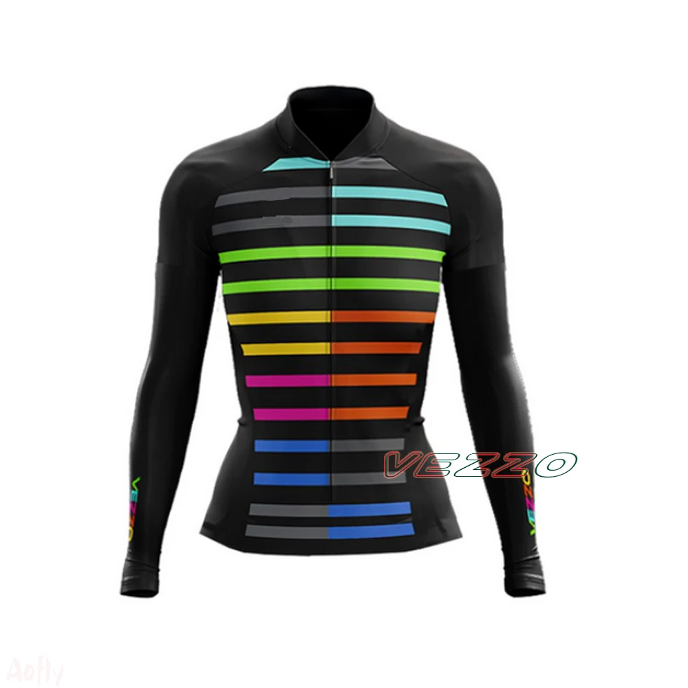 VEZZO Cycling Blouse Women\'s Long Sleeve Cycling Shirt Female Cyclist Shirt