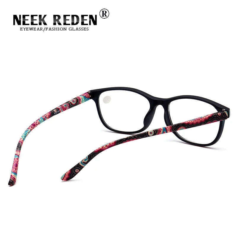 Red Green Computer Reading Glasses Women Men Oval Clear Resin Magnifier Eyewear Presbyopic Optical Glasses +0.5 0.75 1.75 2.75