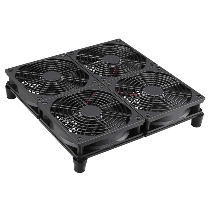 Gdstime-ventilador para enrutador de TV, Base Universal para Notebook, radiador de gran volumen de aire, velocidad ajustable, 120mm, 12CM, DIY, 4 y 6 ventiladores