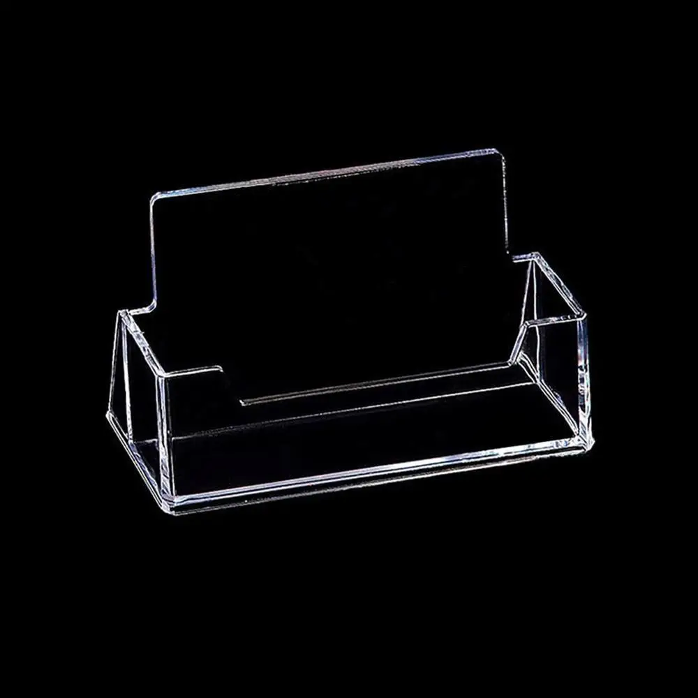 1PC Clear Desk Shelf Box Storage Display Stand Acrylic Plastic Transparent Desktop Business Card Holder
