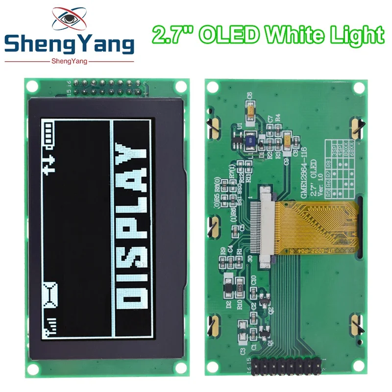 

TZT 2.7 Inch OLED Display Module Resolution 128*64P SSD1322 16Pin SPI PM Material SPI 16 Levels Of Gray For Arduino