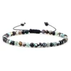 Adjustable 4mm Chakra Beads Bracelet Mini Natural Stone Agats Lava Tiger Eye Beaded Bracelets & Bangles Women Men Gift Jewelry