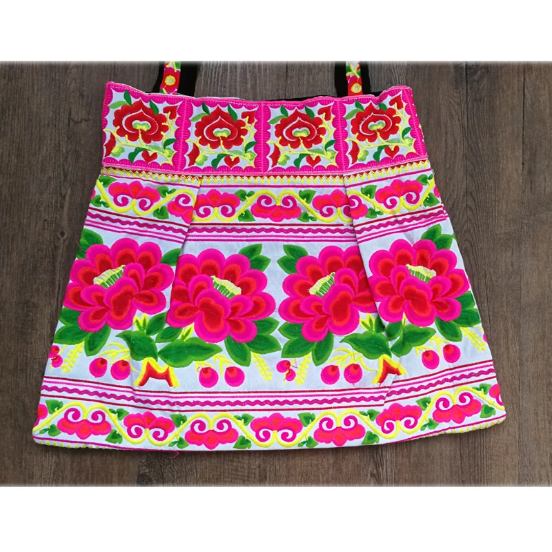 Naxi.Hani Double Sided Embroidered Women Bags Large size Canvas Bags Ethnic Shoulder bags