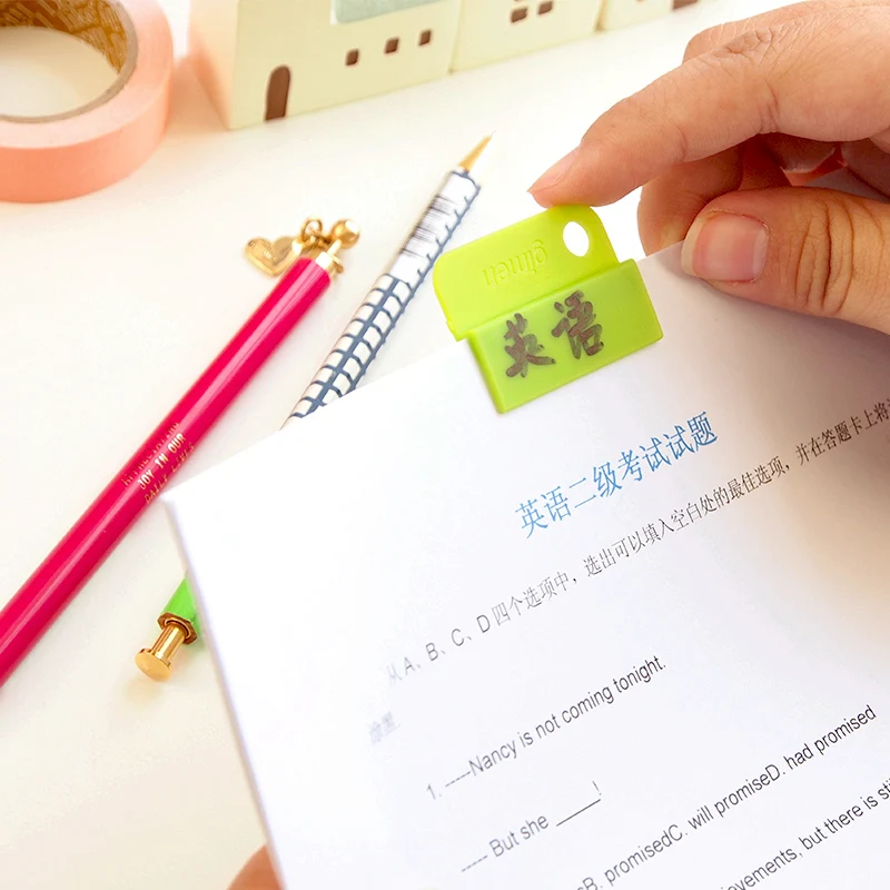 6 Teile/paket Multicolor Papier Clips Note Foto Zeichen Clips Lesezeichen Clips Schreibwaren Büro Zubehör