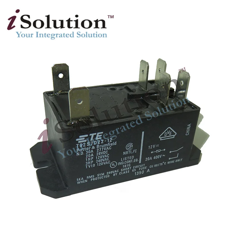 Original Power Relay T92S7D22-12  T92P7D22-12 General Purpose Relay DPST-NO (2 Form A) 12VDC 30A