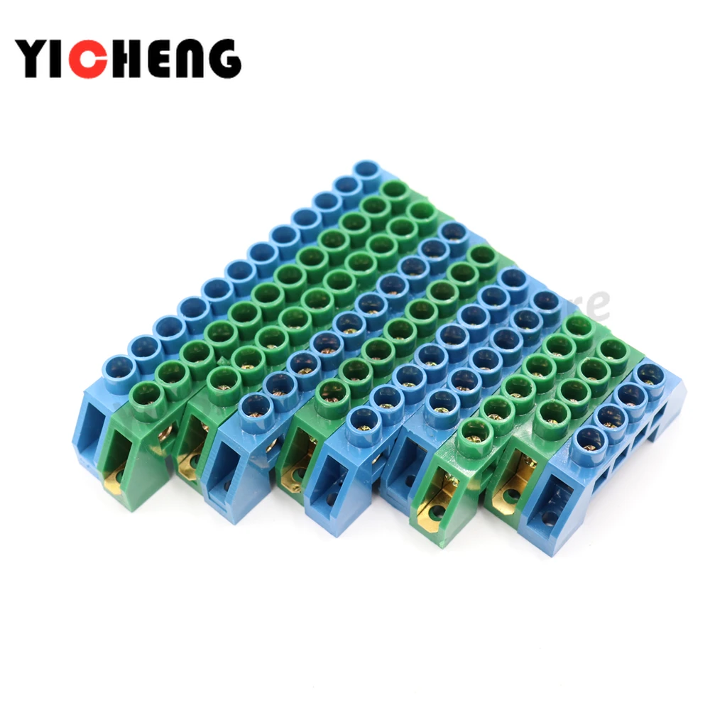 1Pcs Copper rail terminal block Neutral row Copper terminal block Bridge terminal wire connector