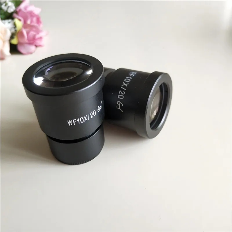 Microscópio estéreo de grande angular wf10x, 20mm, com montagem de 30mm e escala de leitura