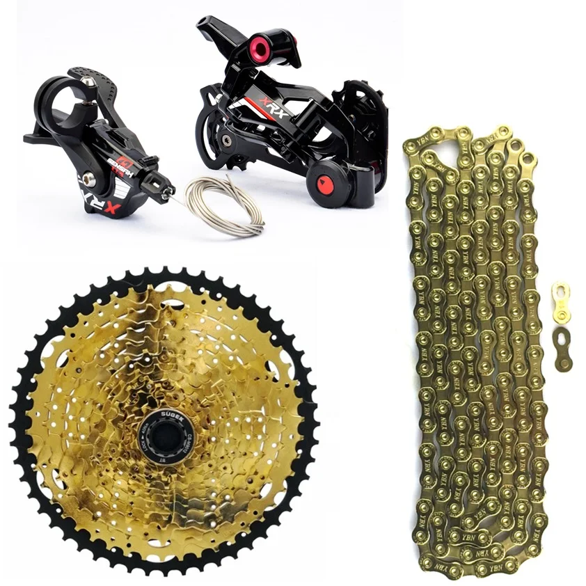 

12 Speed MTB Bike Groupset SENSAH XRX 12s Shifter Lever Rear Derailleur 11-52T Gold Cassette X12 Chain For XT M8100 M9100 Eagl