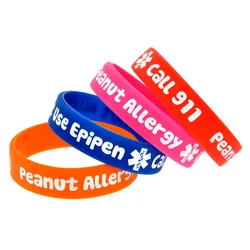 Fashion Silicone Bracelet Medical Warning Words Hand Band Child Size Bracelet jewelry gifts hot sale