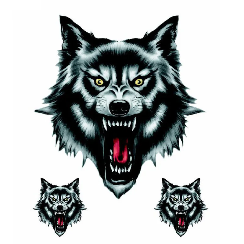 

Motorcycle Motorbike Car Scooter Stickers Wolf Head Skull Head Fire Flame for Honda Yamaha Suzuki Kawasaki KTM