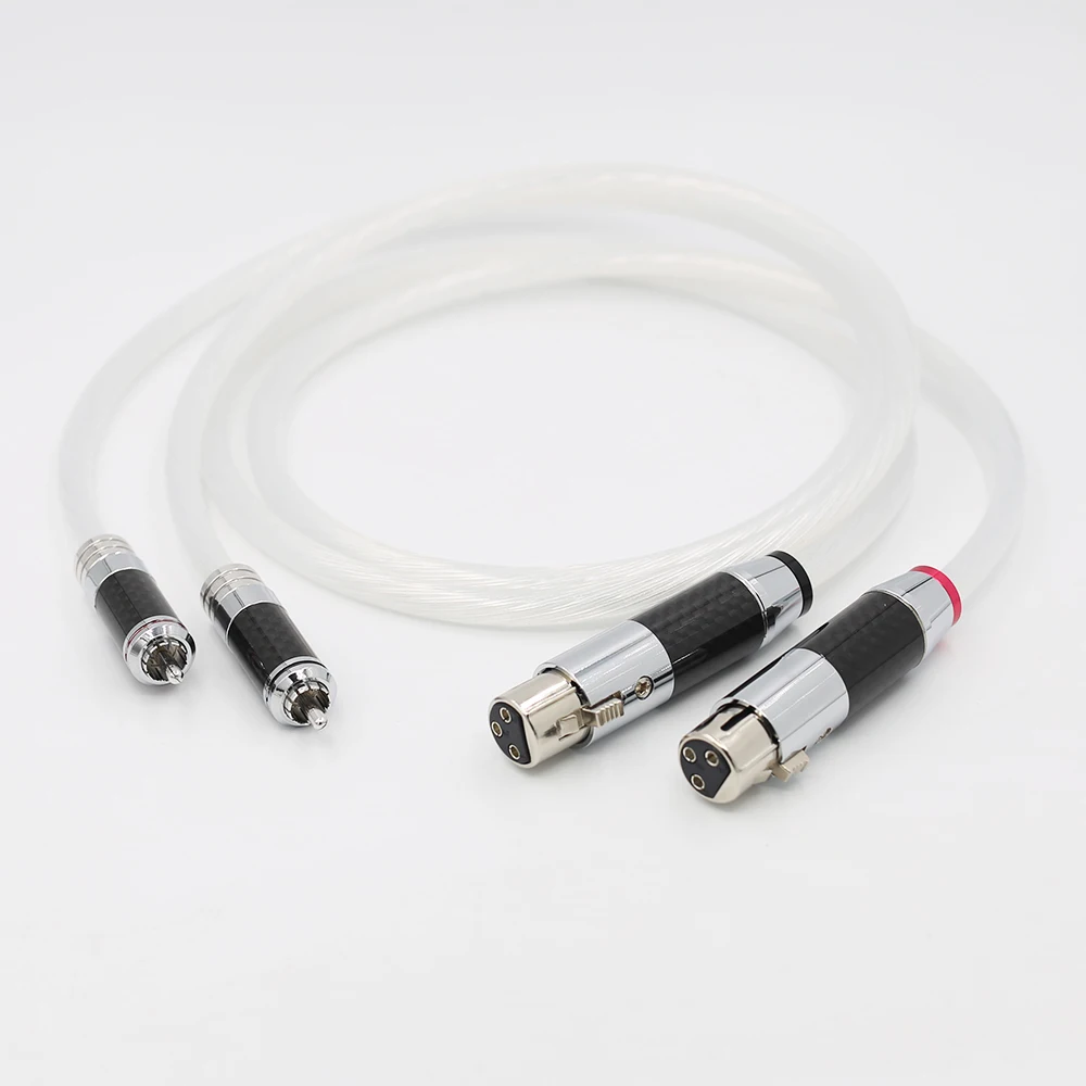 

Pair High Quality 5N Single Silver Plated 2RCA Male TO XLR Female Plug HiFi Audio Cable