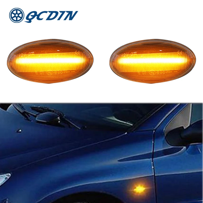 

QCDIN For Peugeot Partner Expert 1007 107 Side Marker Light Turn Signal Light For Citroen C1 C2 C3 C5 C6 Xsara Picasso Berlingo