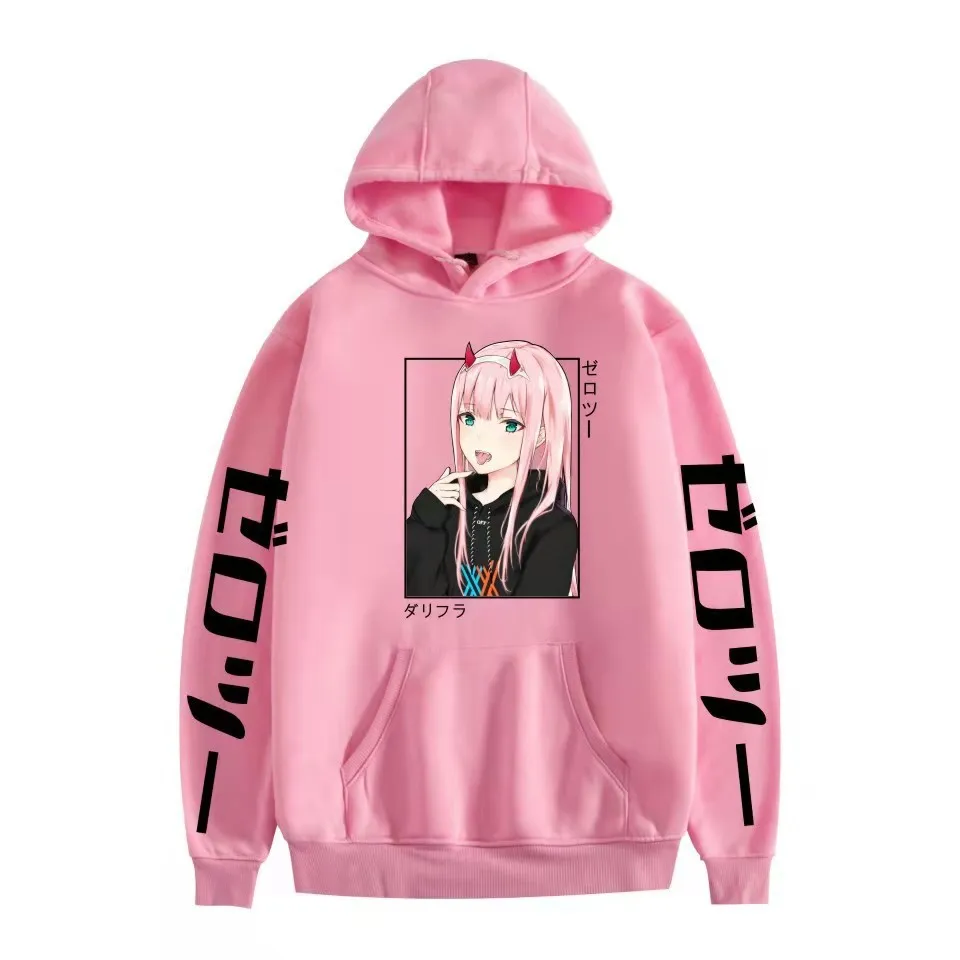 Anime Darling In The Franxx Zero Two Hoodies Harajuku Casual Streetwear Graphic Sweatshirts Unisex Hoodies New
