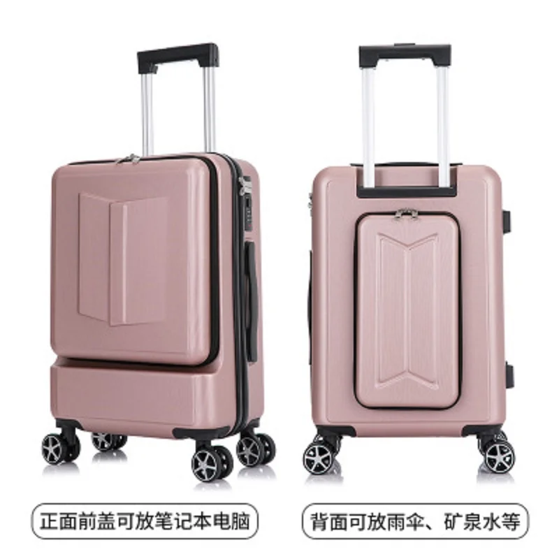 High-Quality New Front Computer Bag 20-Inch Rolling Luggage Men's Business Boarding Box Universal Wheel Suitcase Rear Bag