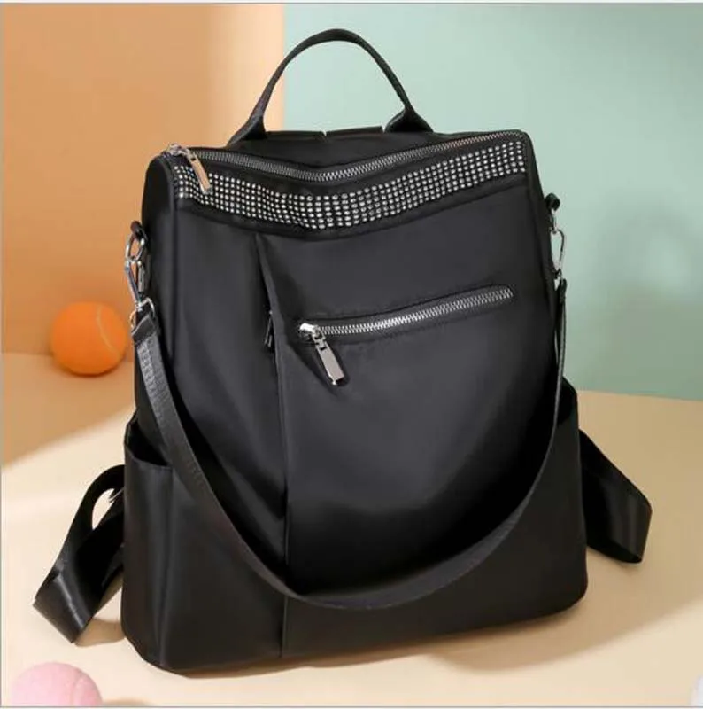 2025 New Korean Fashion Design Style Waterproof Oxford Backpack Women's Casual Light Outdoor Travel Double Shoulder Bags