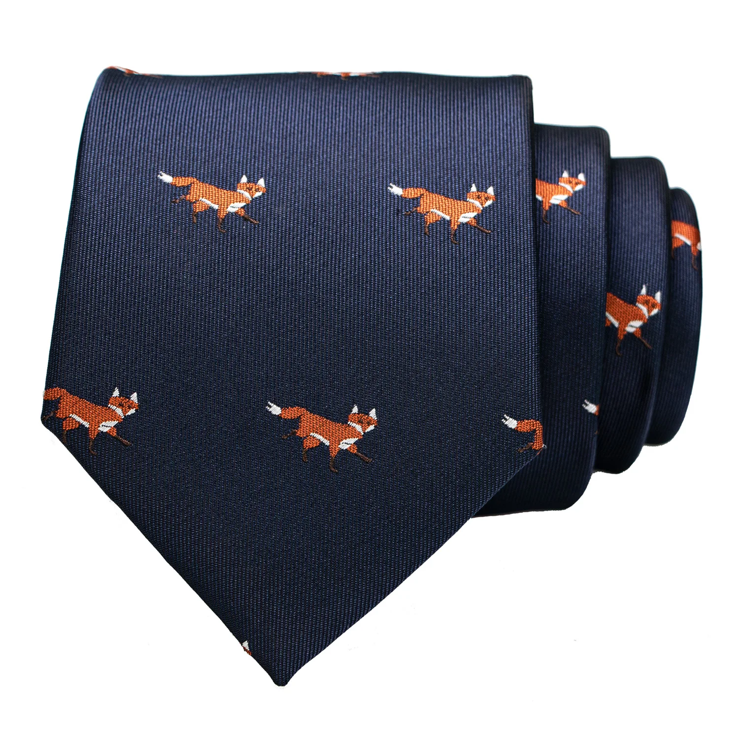 Neues Design Tierkrawatte für Männer, Seidenkrawatte mit Dinosaurier-, Schnecken-, Fuchs- und Flamingo-Motiven, Jacquard, Modisch für Party und Hochzeit, Gravata-Krawatten – Detail 5