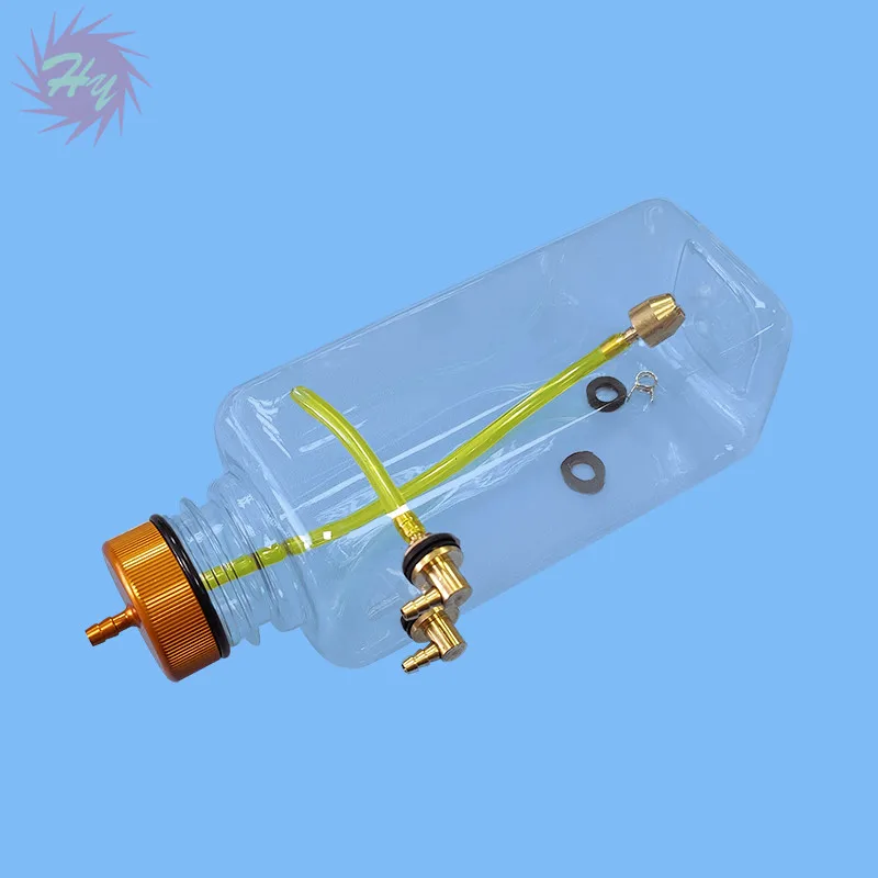 1 Pc RC 연료 탱크 투명 플라스틱 500ML 730ML CNC 가공 RC 비행기 모델용 샴페인 골드 캡