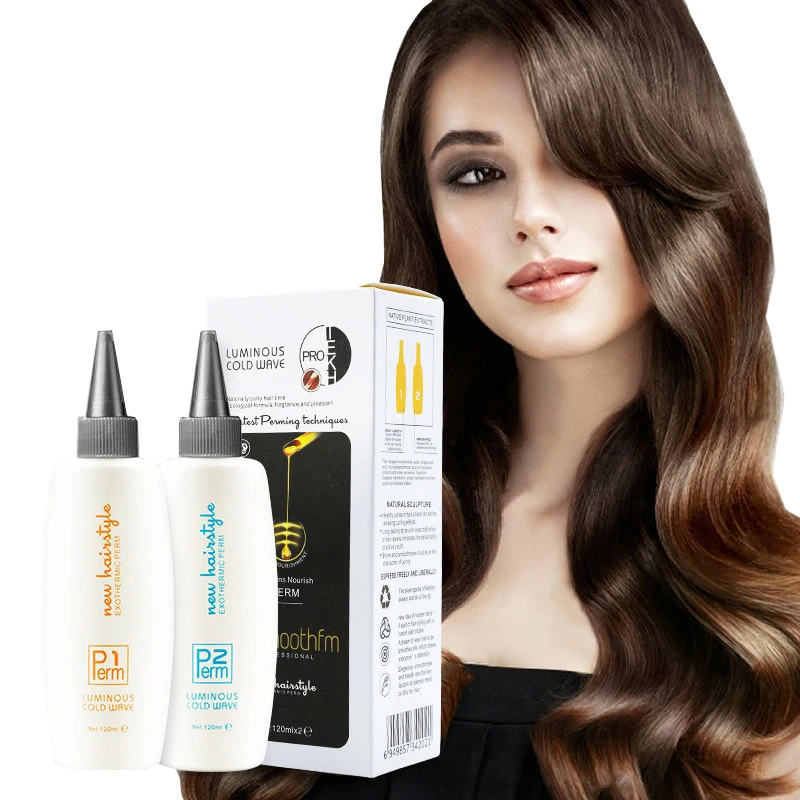 Productos para el cabello rizado, crema para rizos permanentes, solución líquida para ondas frías, resistente al cabello Natural