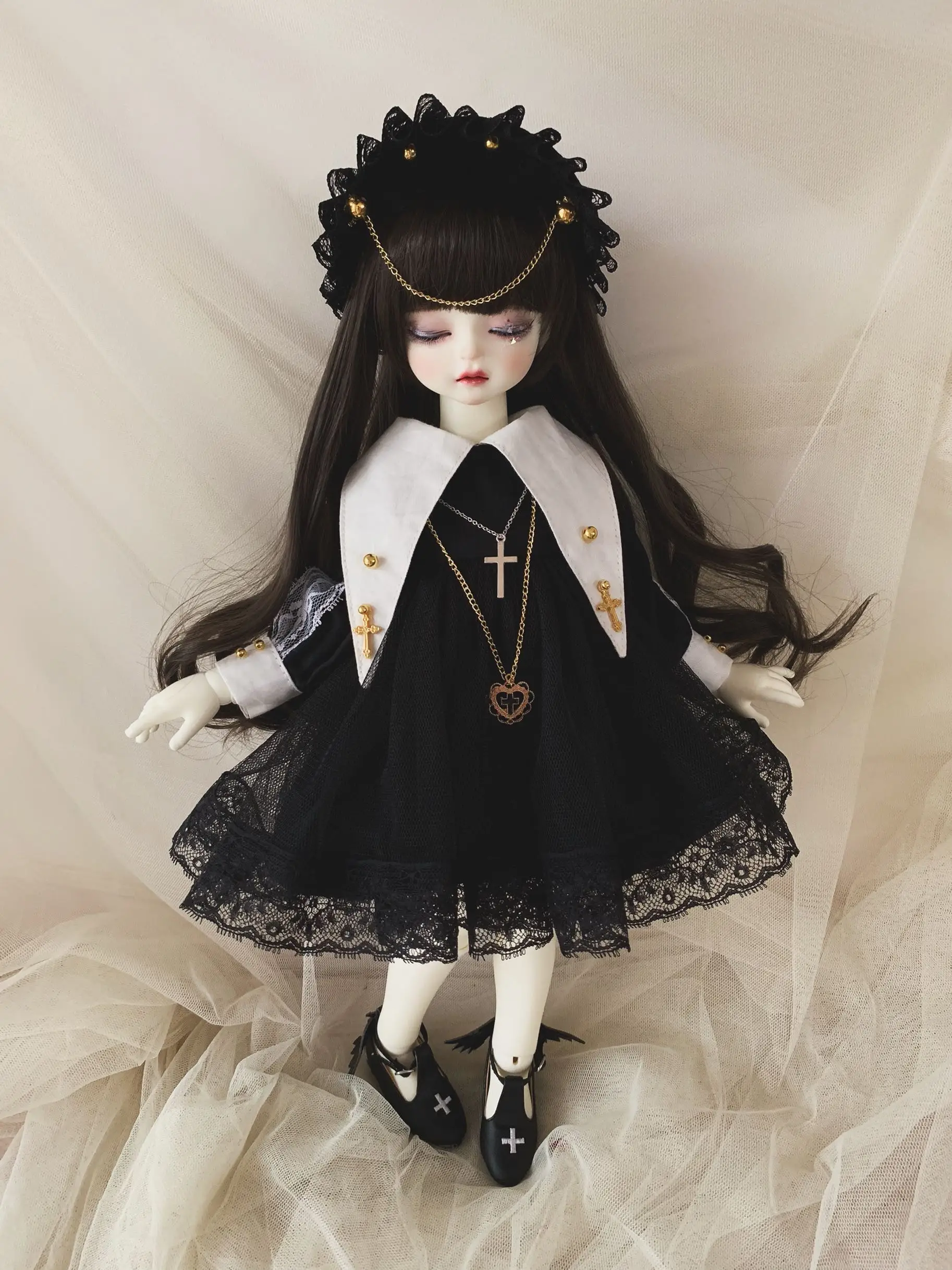 

1/6 1/4 1/3 scale BJD clothes accessories Western-style White wedding dress for BJD/SD YOSD MSD SD13 Blyth doll C0556