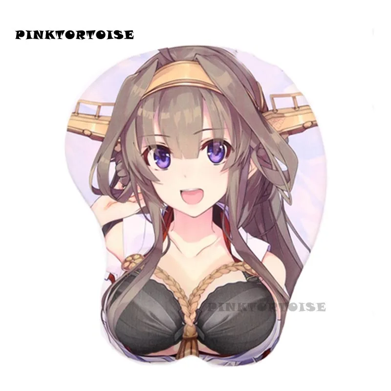 

PINKTORTOISE anime Kantai Collection Kongou Soft Silicon 3D chest Mouse Pad Ergonomic Mouse Pad Gaming MousePad game playmat