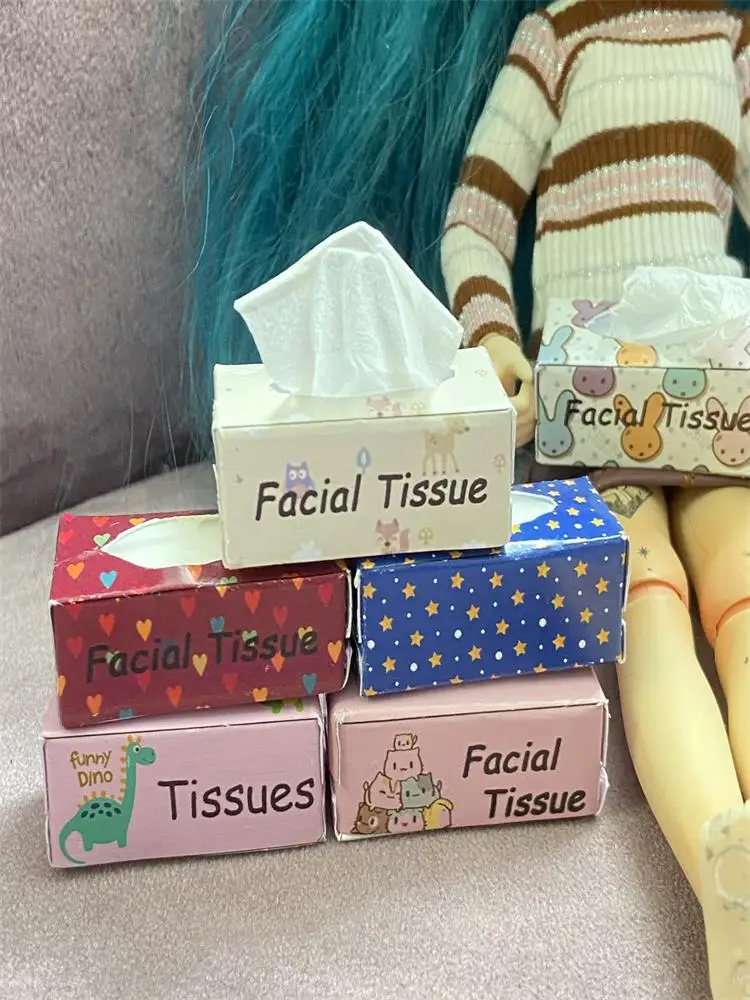 NEW 1/6 Scale Miniature Dollhouse Mini Facial Tissue Paper Towel for Blyth Barbies BJD Doll House Toys