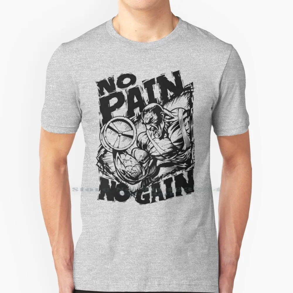 No Pain Gain T Shirt Cotton 6XL Design Christmas