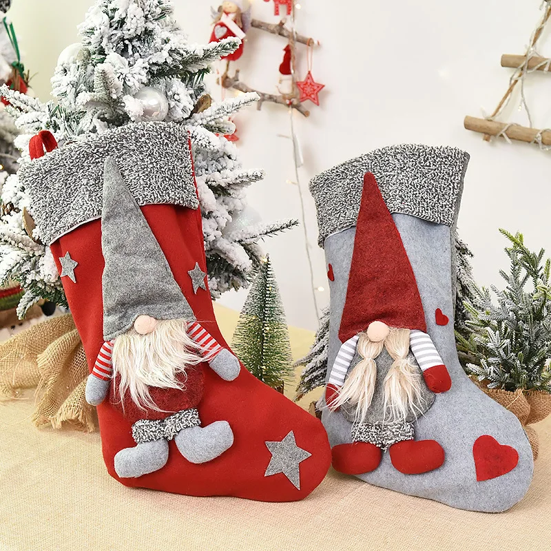 ถุงน่องคริสต์มาสส่วนบุคคล Gnomes เอลฟ์,Custom ถุงน่องคริสต์มาสครอบครัวถุงน่อง,ชื่อถุงน่อง,Gnome ถุงน่องชุด