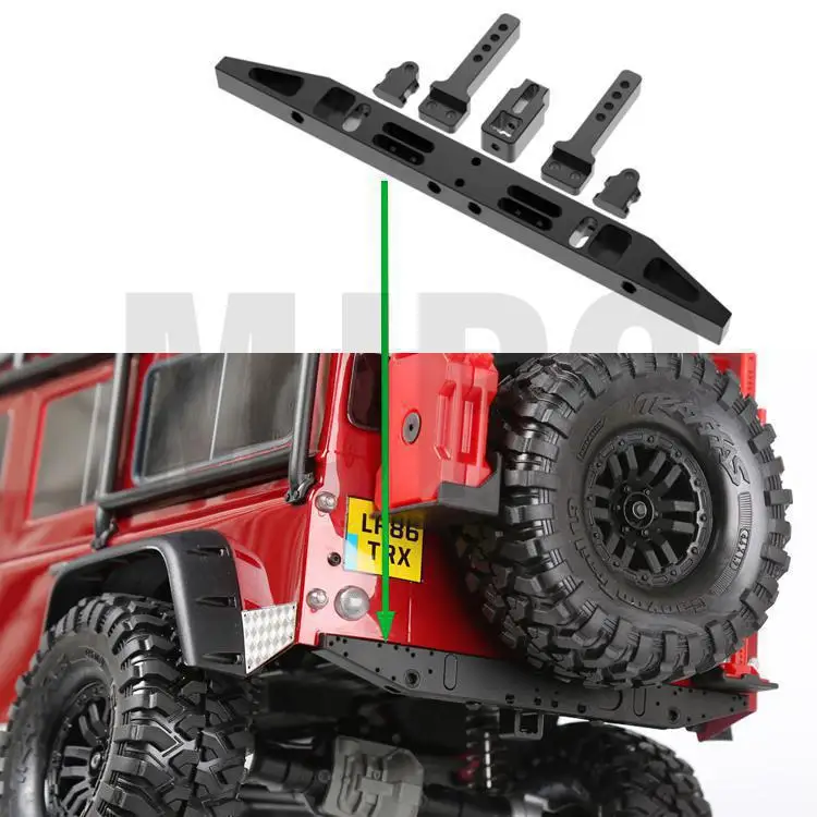 

Suitable for Trax TRX-4 Defender classic rear bumper Metal rear bumper Multi-function rear bumper Upgraded anti-collision