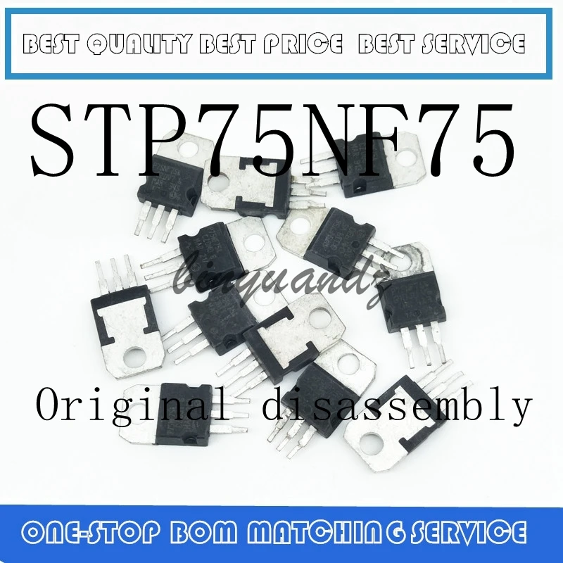 30 sztuk-100 sztuk STP75NF75 P75NF75 75NF75 75N75 - MOSFET N-CH 75V 80A 300W TO-220 oryginalny demontaż