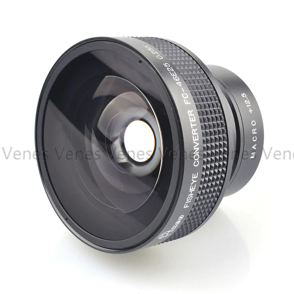 Gift! 46MM 0.25X Super Macro Wide Angle Fisheye Lens thread lens For Canon Fuji FX NIKON PENTAX DSLR SLR Camera Free Shipping