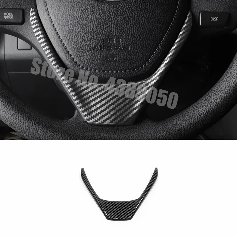 

ABS углеродное волокно для Toyota Corolla 2014, 2015, 2016, 2017, 2018, аксессуары, автомобильная оплетка рулевого колеса, Обложка, отделка, наклейка