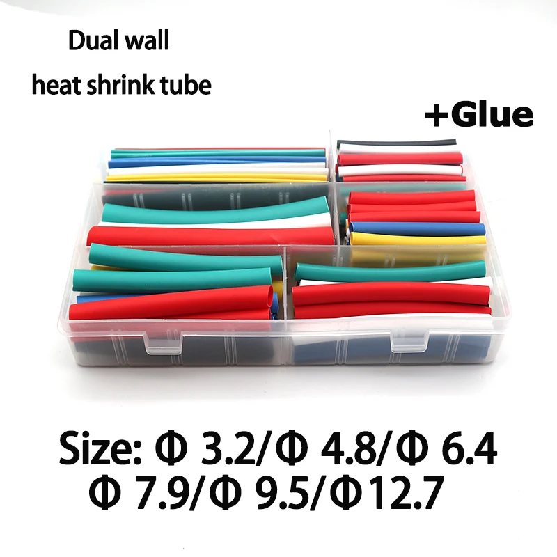 Dual Wall Heat-Shrinkable Tube With Glue Adhesive Heat Shrink Ratio 3:1 Wire Wrap Thermoretractable Gaine Cable Sleeve