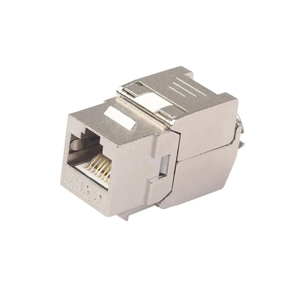 Network RJ45 Cat6 Cat7 Keystone Jack Module 360 Degree Full Shielded RJ45 Socket To LSA Tool-free Termination