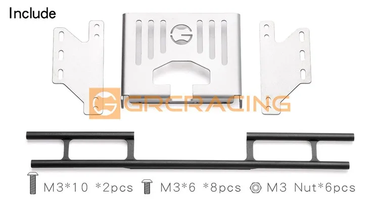 For  Trax TRX4 G500 / TRX-6 G63 off-road rear bumper metal rear anti-collision rear bumper with protective bottom plate