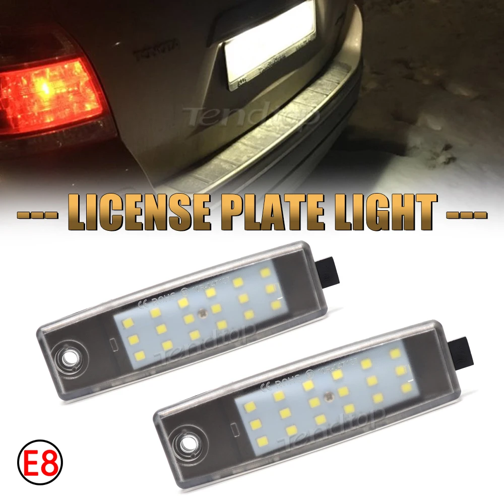 

2Pcs LED Number License Plate Light Lamp for TOYOTA Hiace S.B.V/Highlander/RAV4/Land Cruiser 200/For Lexus RX300/For Scion XB