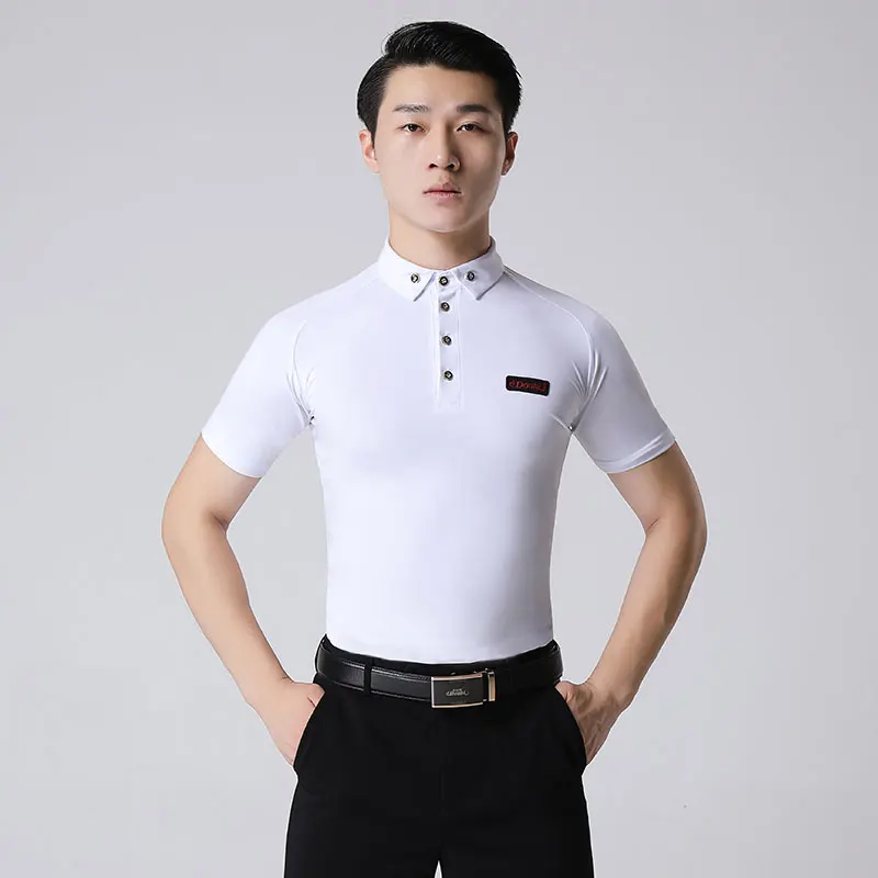 2021 Latin Dance Garment Dance Waltz Ballroom Dance Garment Performance latin man Shirts Garment Top